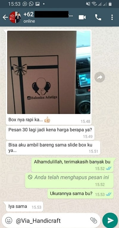 Testimonial Kardus Custom